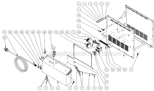 Part Location Diagram of 32-0669 Mi-T-M Rocker Switch W/Lamp