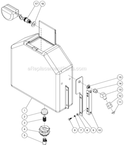Float Tank Assembly Diagram and Parts List for HHSSERIES  Mi-T-M Pressure Washer
