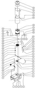 Gas Piping And Heat Exchanger Assembly After S/N 15023361 Diagram and Parts List for HLP-1502-0M10  Mi-T-M Pressure Washer