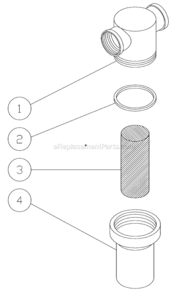 Water Strainer Diagram and Parts List for HS-3005-CMK0  Mi-T-M Pressure Washer