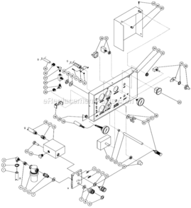 Control Panel Assembly Diagram and Parts List for HS-3005-CMV2  Mi-T-M Pressure Washer