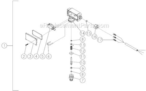 Pressure Switch Diagram and Parts List for HS-3505-CMH1  Mi-T-M Pressure Washer