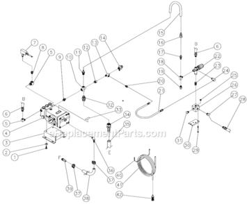 Part Location Diagram of 23-0015 Mi-T-M Tee