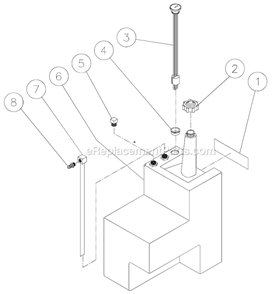 Gasoline Fuel Tank Assembly Diagram and Parts List for HSD-3005-0MGV  Mi-T-M Pressure Washer