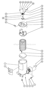 Boiler Assembly Diagram and Parts List for HSD-3005-0MGV  Mi-T-M Pressure Washer