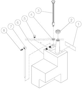 Burner Fuel Tank Assembly / Diesel Diagram and Parts List for HSD-3005-0MGV  Mi-T-M Pressure Washer