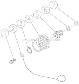 Coil Drain Plug Diagram and Parts List for HSD-3005-0MGV  Mi-T-M Pressure Washer