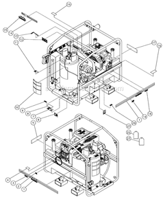 Decal Placement Diagram and Parts List for HSD-3005-0MGV  Mi-T-M Pressure Washer