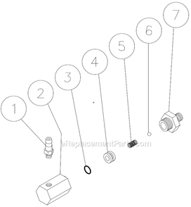 Easy Start Valve Diagram and Parts List for HSD-3005-0MGV  Mi-T-M Pressure Washer