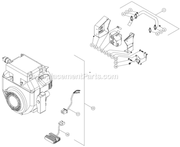 Part Location Diagram of 1-0102 Mi-T-M Engine-20 Hp Honda