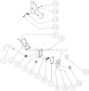 Switch Box Assembly Diagram and Parts List for HSD-3505-0MGH  Mi-T-M Pressure Washer