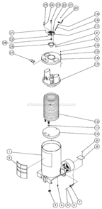 Boiler Assembly Diagram and Parts List for HSD-3505-0MGH  Mi-T-M Pressure Washer
