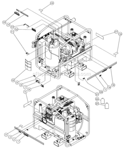 Decal Placement Diagram and Parts List for HSD-3505-0MGH  Mi-T-M Pressure Washer