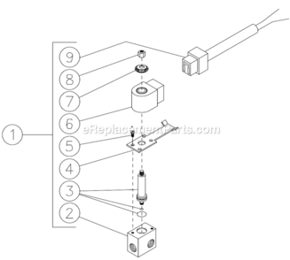 Part Location Diagram of 44-0101 Mi-T-M Solenoid Complete-120v