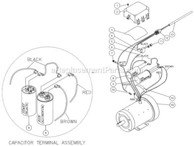 Motor Diagram and Parts List for HSE-1002-0M11  Mi-T-M Pressure Washer