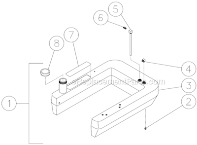 Fuel Tank Diagram and Parts List for HSE-1002-0M11  Mi-T-M Pressure Washer