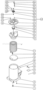 Boiler Assembly Diagram and Parts List for HSE-1002-SM10  Mi-T-M Pressure Washer