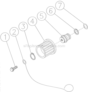 Coil Drain Plug Diagram and Parts List for HSE-1002-SM10  Mi-T-M Pressure Washer
