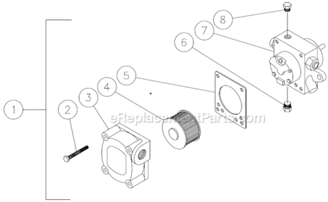 Fuel Pump Diagram and Parts List for HSE-2003-0M10  Mi-T-M Pressure Washer