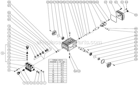 Pump Assembly Before S/N 15045000 Diagram and Parts List for HSE-2504-0M30  Mi-T-M Pressure Washer