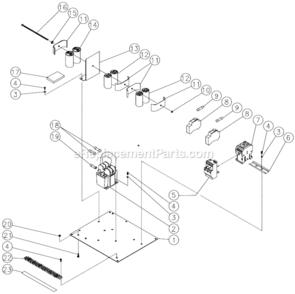 Electric Panel Single Phase Diagram and Parts List for HSE-2504-0M30  Mi-T-M Pressure Washer