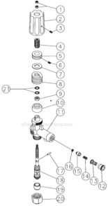 Unloader Diagram and Parts List for HSE-3504-0M10  Mi-T-M Pressure Washer