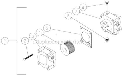 Part Location Diagram of 3-0129 Mi-T-M Fuel Pump Complete