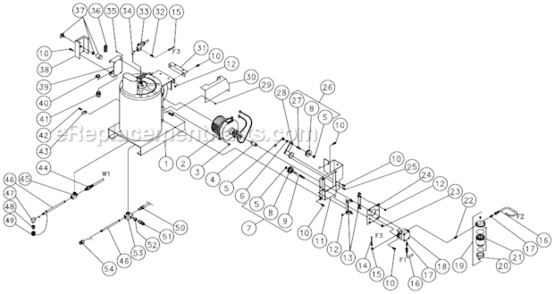 Page L Diagram and Parts List for HSP-2003-0MGV  Mi-T-M Pressure Washer