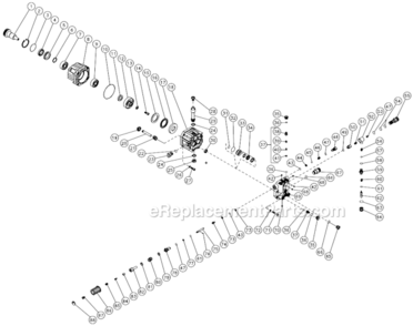 High Pressure Pump Diagram and Parts List for HSP-2003-0MGV  Mi-T-M Pressure Washer