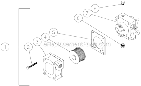 Fuel Pump Diagram and Parts List for HSP-2003-0MGV  Mi-T-M Pressure Washer