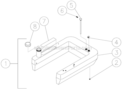 Fuel Tank Diagram and Parts List for HSP-2003-1MGH  Mi-T-M Pressure Washer
