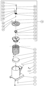 Part Location Diagram of 66-0012 Mi-T-M Heat Exchanger Coil Assembly