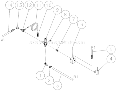 Part Location Diagram of 51-0025 Mi-T-M Manifold Block