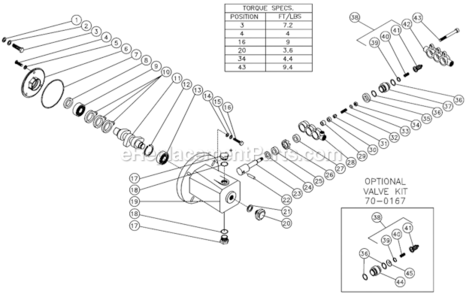 High Pressure Pump Before S/N 15012067 Diagram and Parts List for HSP-2003-1MGV  Mi-T-M Pressure Washer