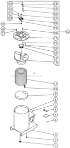 Boiler Assembly Diagram and Parts List for HSP-2003-3MGH  Mi-T-M Pressure Washer