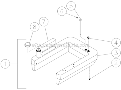 Fuel Tank Diagram and Parts List for HSP-2003-3MGV  Mi-T-M Pressure Washer