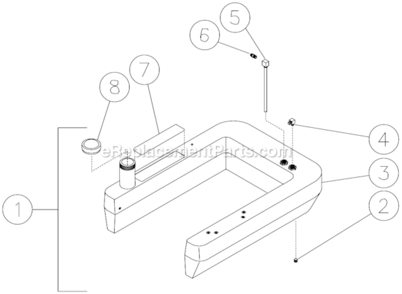 Fuel Tank Diagram and Parts List for HSP-2403-3MGH  Mi-T-M Pressure Washer