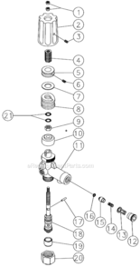 Unloader Diagram and Parts List for HSP-2403-3MGR  Mi-T-M Pressure Washer