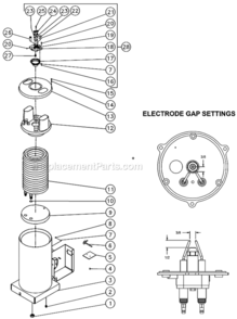 Boiler Assembly After S/N 15048210 Diagram and Parts List for HSP-3003-3MGV  Mi-T-M Pressure Washer