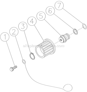 Coil Drain Plug Diagram and Parts List for HSP-3004-1MGH  Mi-T-M Pressure Washer