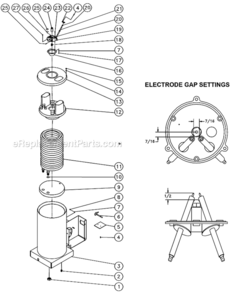 Boiler Assembly Before S/N 15048210 Diagram and Parts List for HSP-3004-3MGH  Mi-T-M Pressure Washer