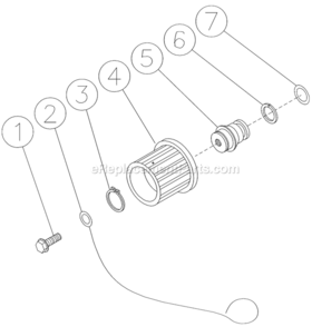 Coil Drain Plug Diagram and Parts List for HSP-3004-3MGH  Mi-T-M Pressure Washer