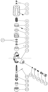 Unloader Diagram and Parts List for HSP-3004-3MGV  Mi-T-M Pressure Washer