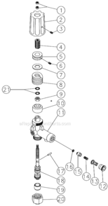Unloader Diagram and Parts List for HSP-3504-1MGV  Mi-T-M Pressure Washer
