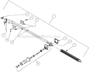 Dual Lance Assembly Diagram and Parts List for HSP-3504-1MGV  Mi-T-M Pressure Washer