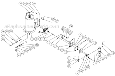 Heat Exchanger/Emf System Diagram and Parts List for HSP-3504-3MGH  Mi-T-M Pressure Washer