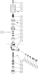 Unloader Diagram and Parts List for HSP-3504-3MGH  Mi-T-M Pressure Washer