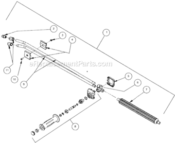 Dual Lance Assembly Diagram and Parts List for HSP-3504-3MGH  Mi-T-M Pressure Washer
