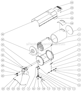 Heat Exchanger Assembly After S/N 15009977 Diagram and Parts List for HSSERIES  Mi-T-M Pressure Washer