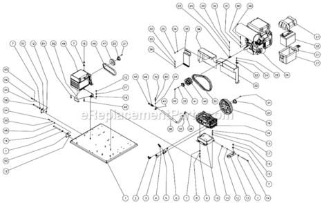 Isolation Plate Before S/N 15009856 Diagram and Parts List for HSSERIES  Mi-T-M Pressure Washer